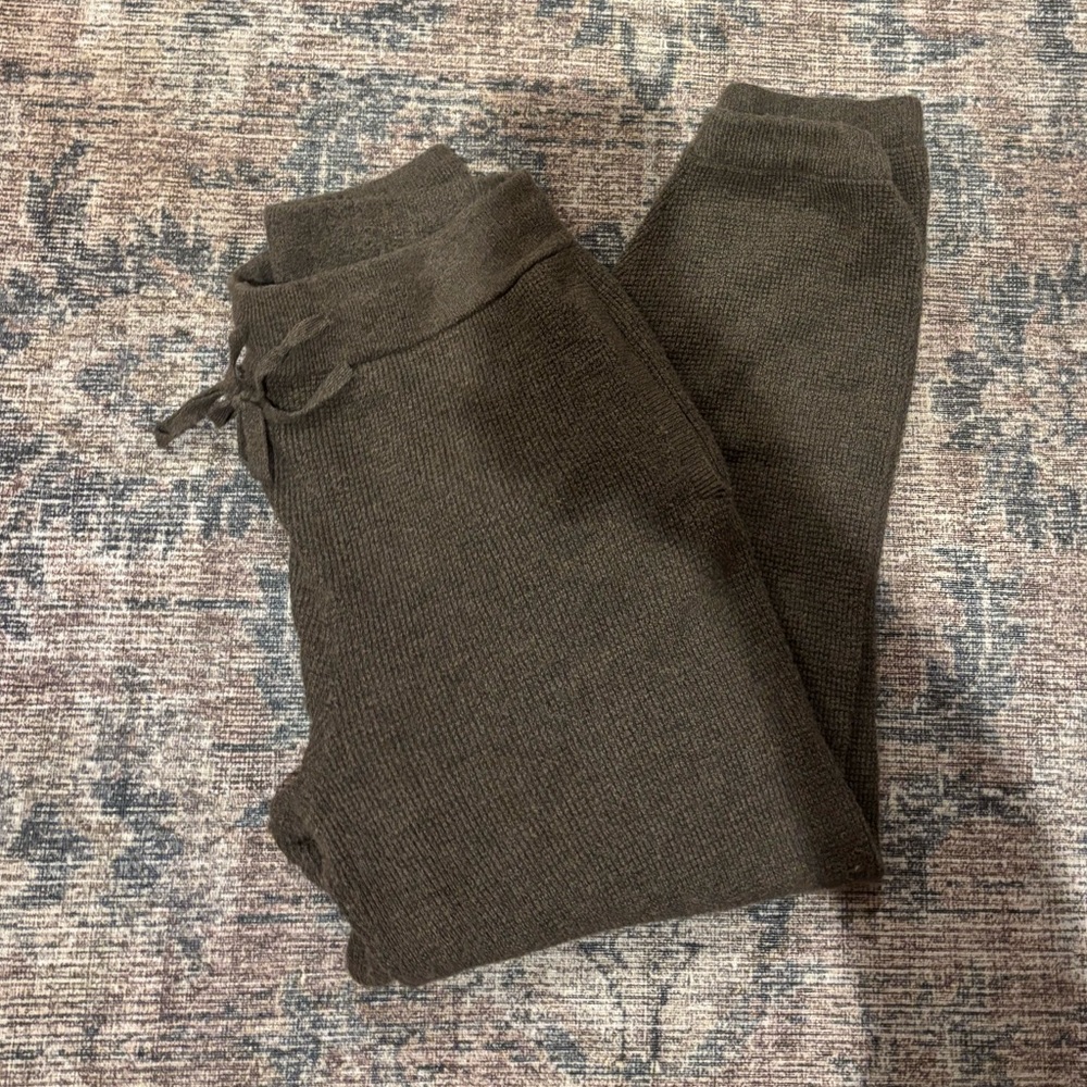 Cozy Brown Knit Joggers